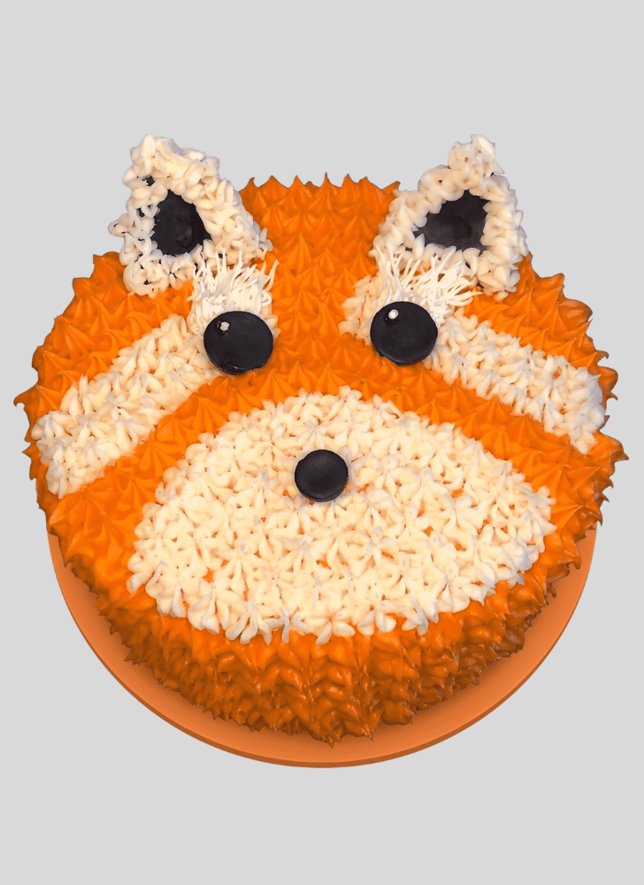 Elegant Red Panda Cake