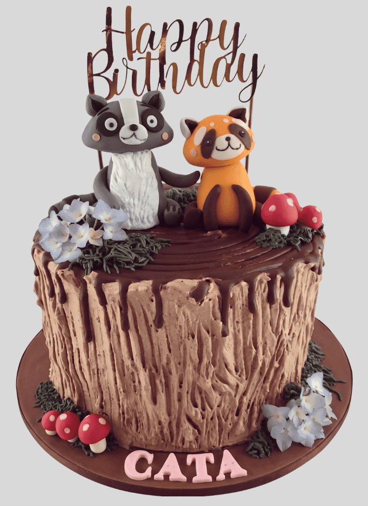 Enticing Red Panda Cake