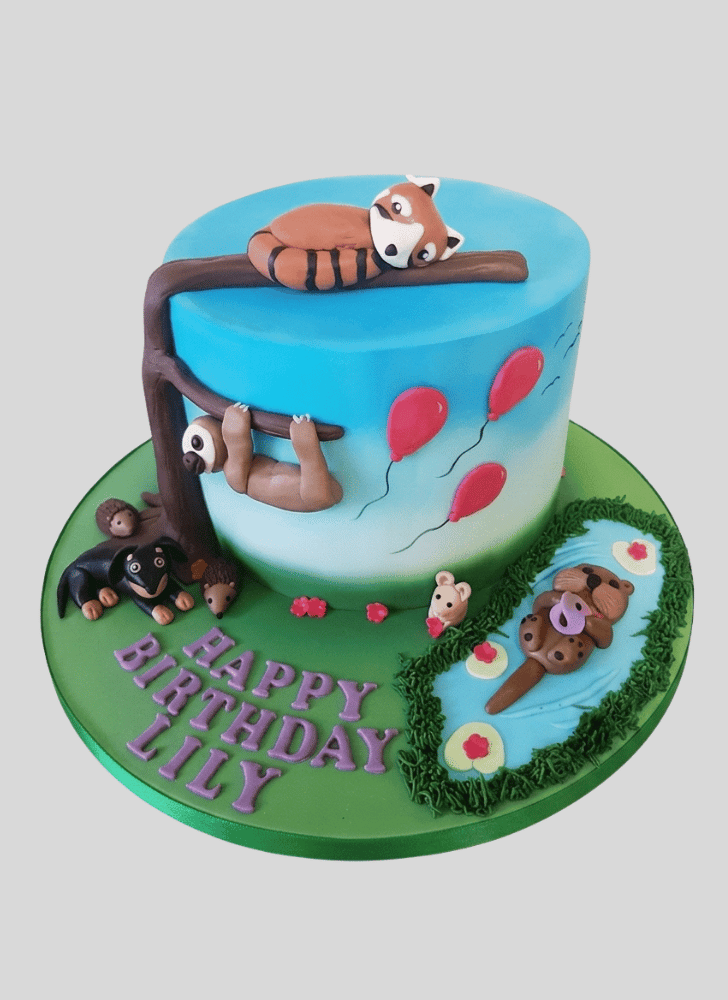 Exquisite Red Panda Cake