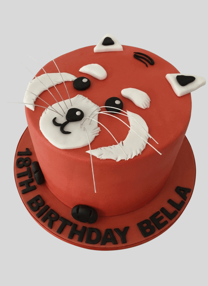 Fascinating Red Panda Cake