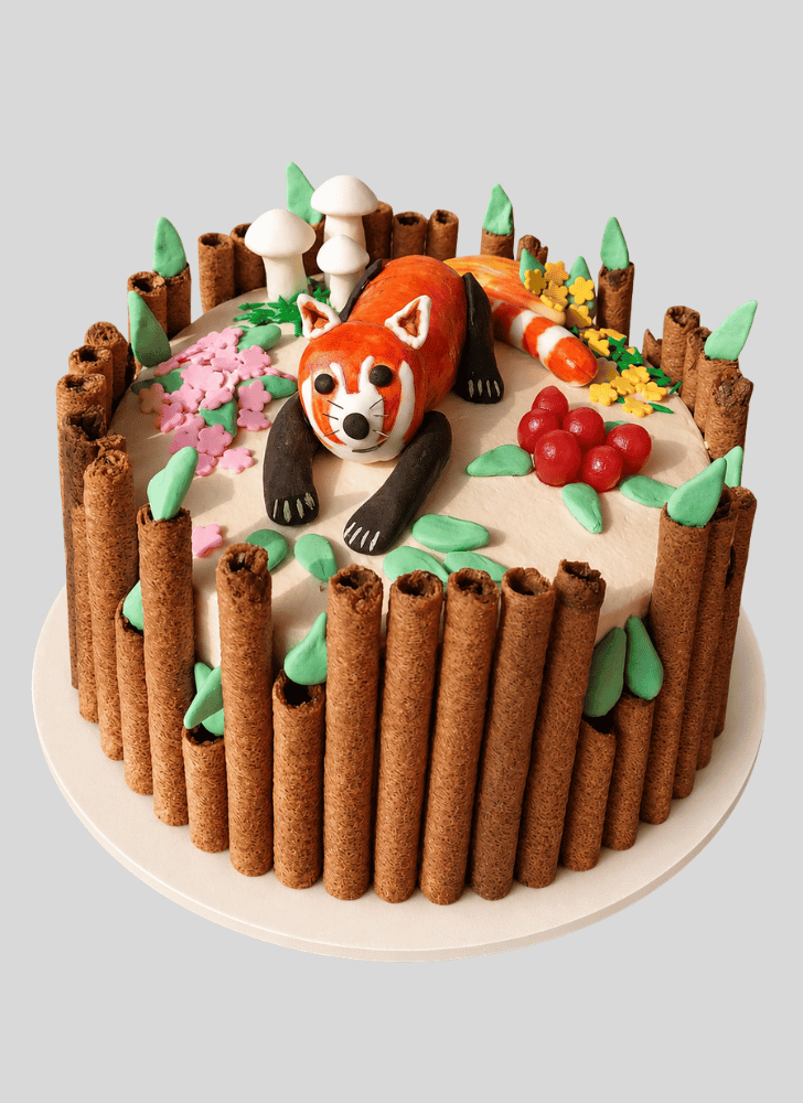 Inviting Red Panda Cake