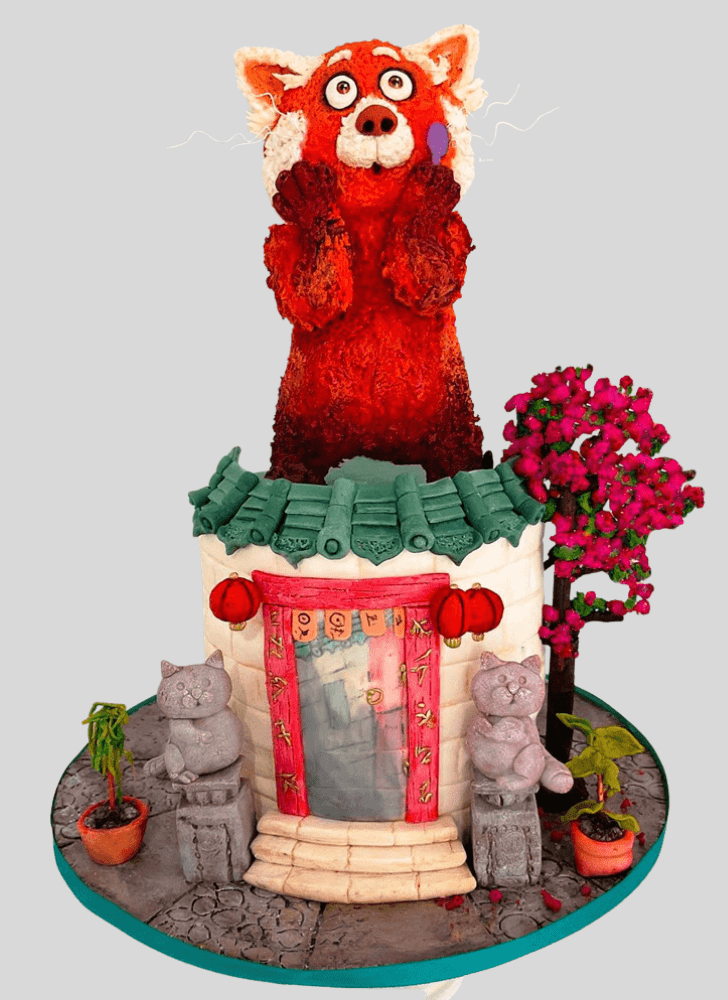 Shapely Red Panda Cake