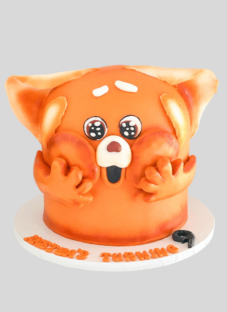 Wonderful Red Panda Cake Design