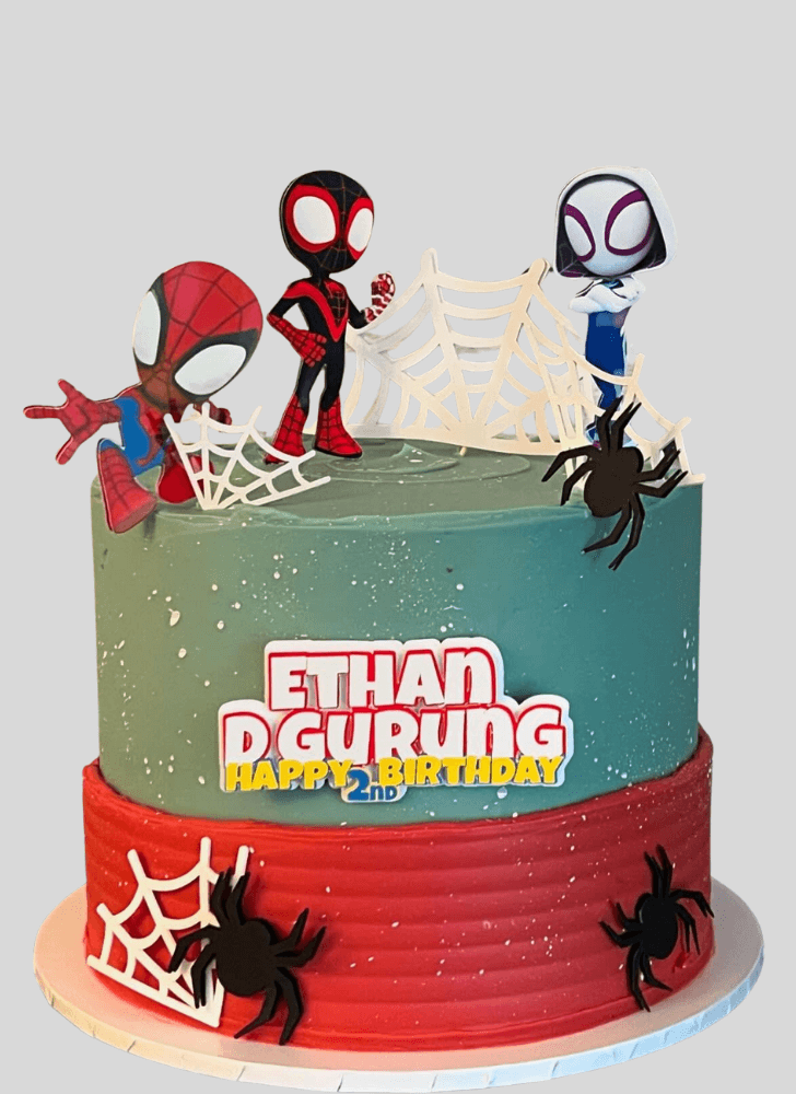 Fascinating Spider-Verse Cake