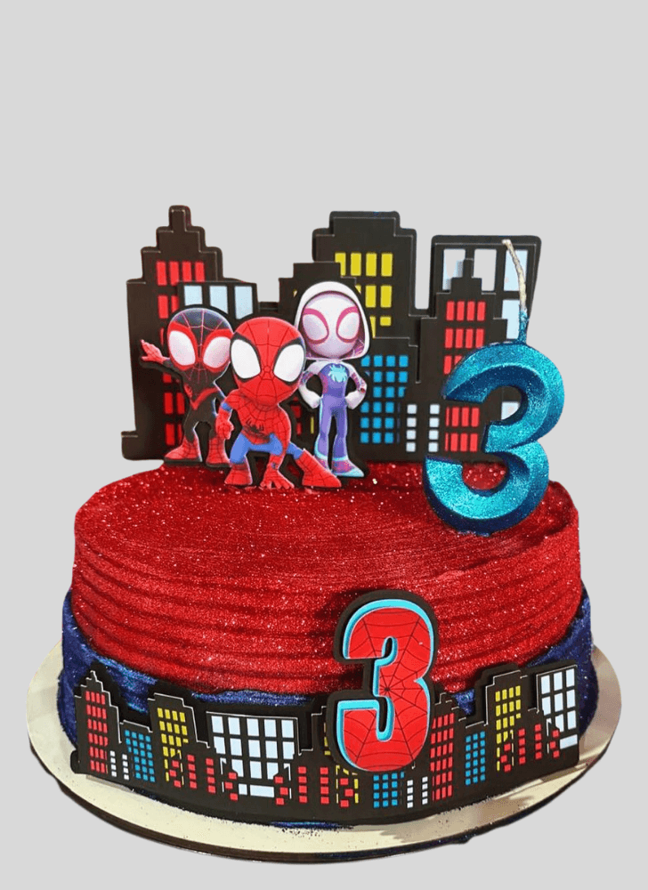 Pleasing Spider-Verse Cake