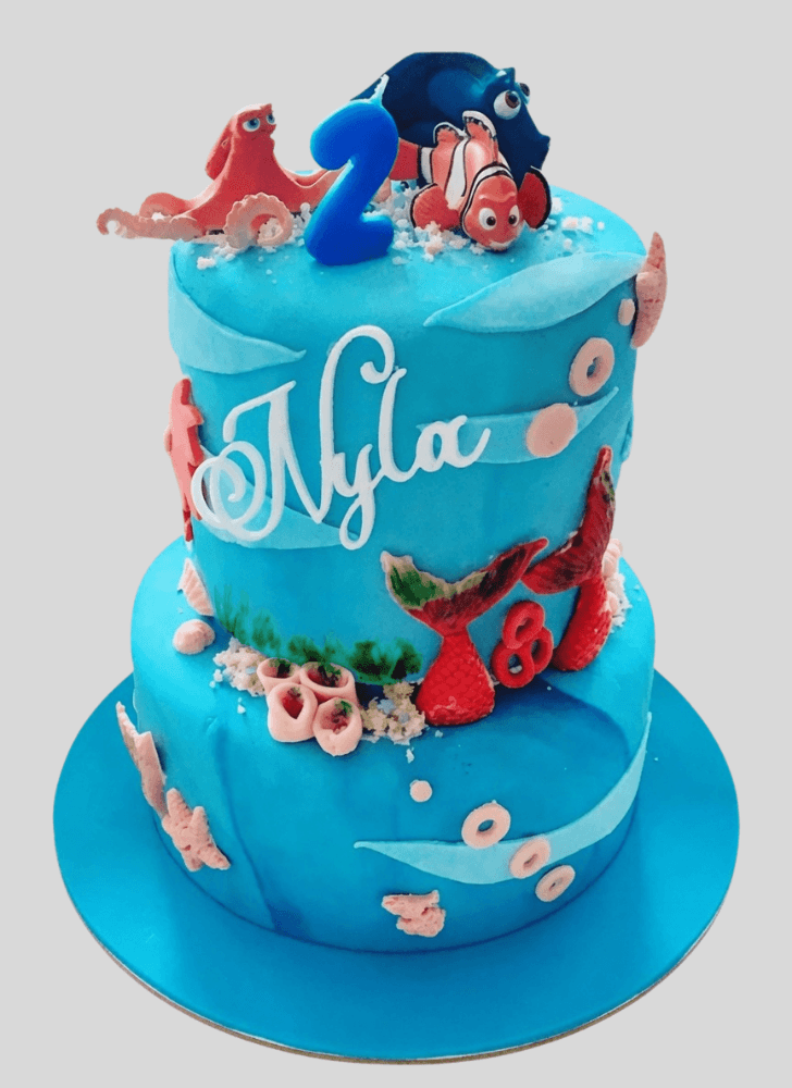 Pleasing Finding Nemo Cake