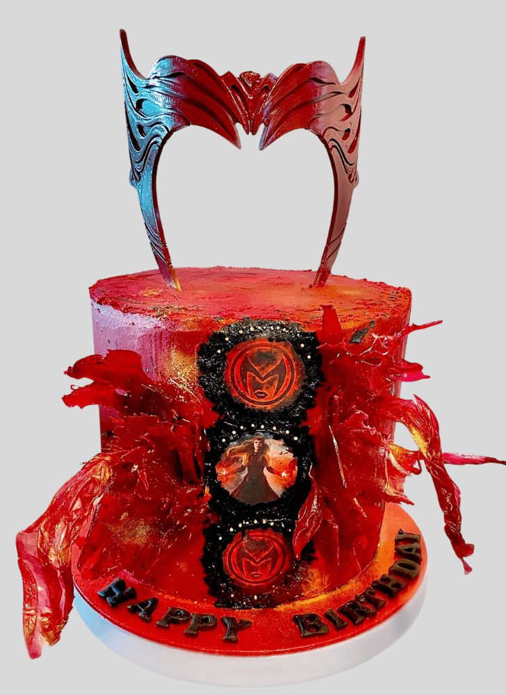 Dazzling Scarlet Witch Cake