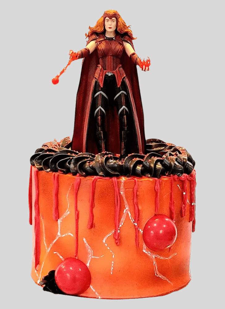 Enticing Scarlet Witch Cake