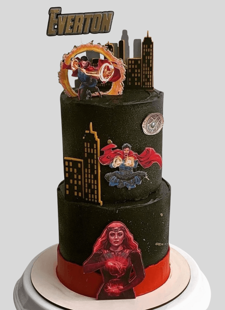 Shapely Scarlet Witch Cake