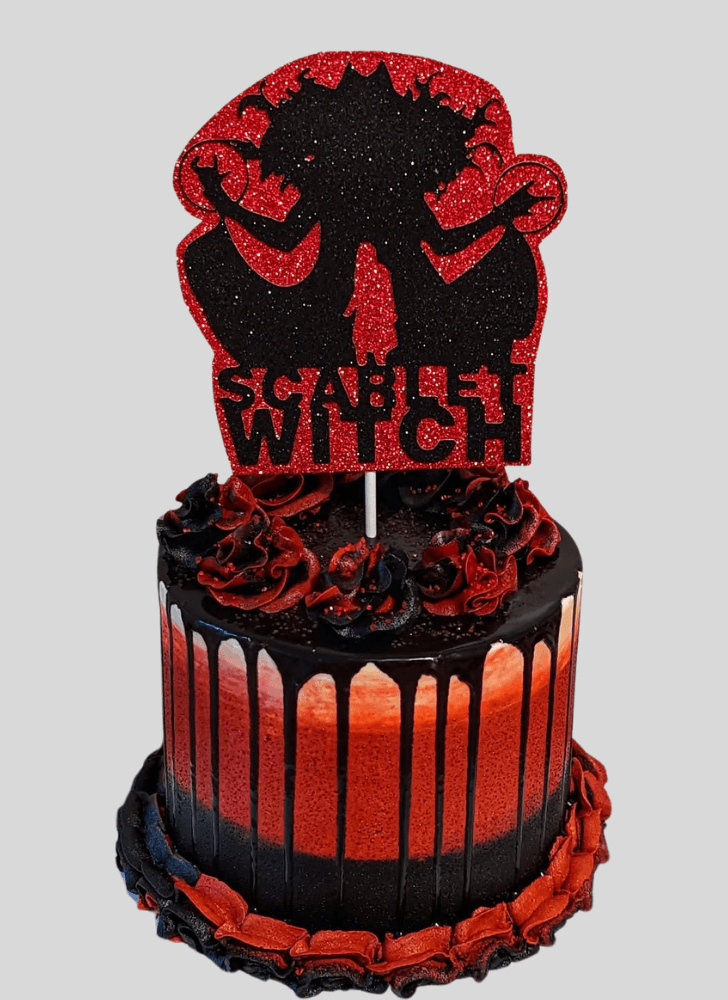 Slightly Scarlet Witch Cake