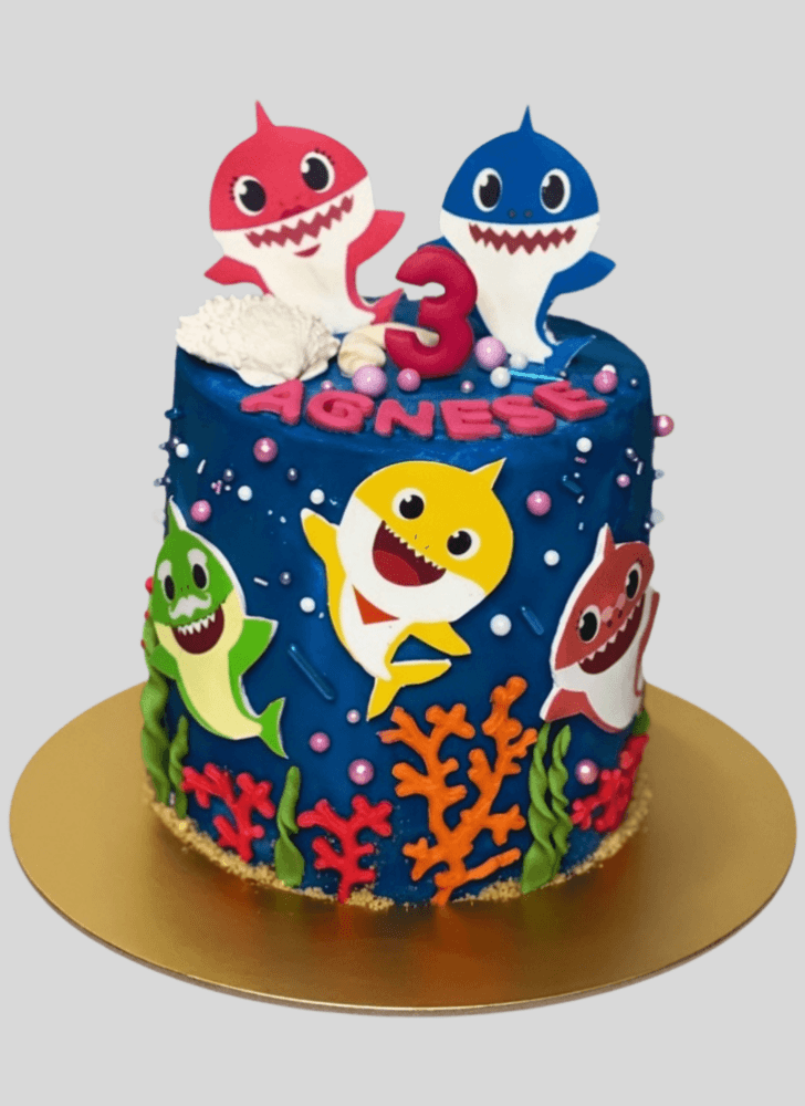 Handsome Baby Shark Cake
