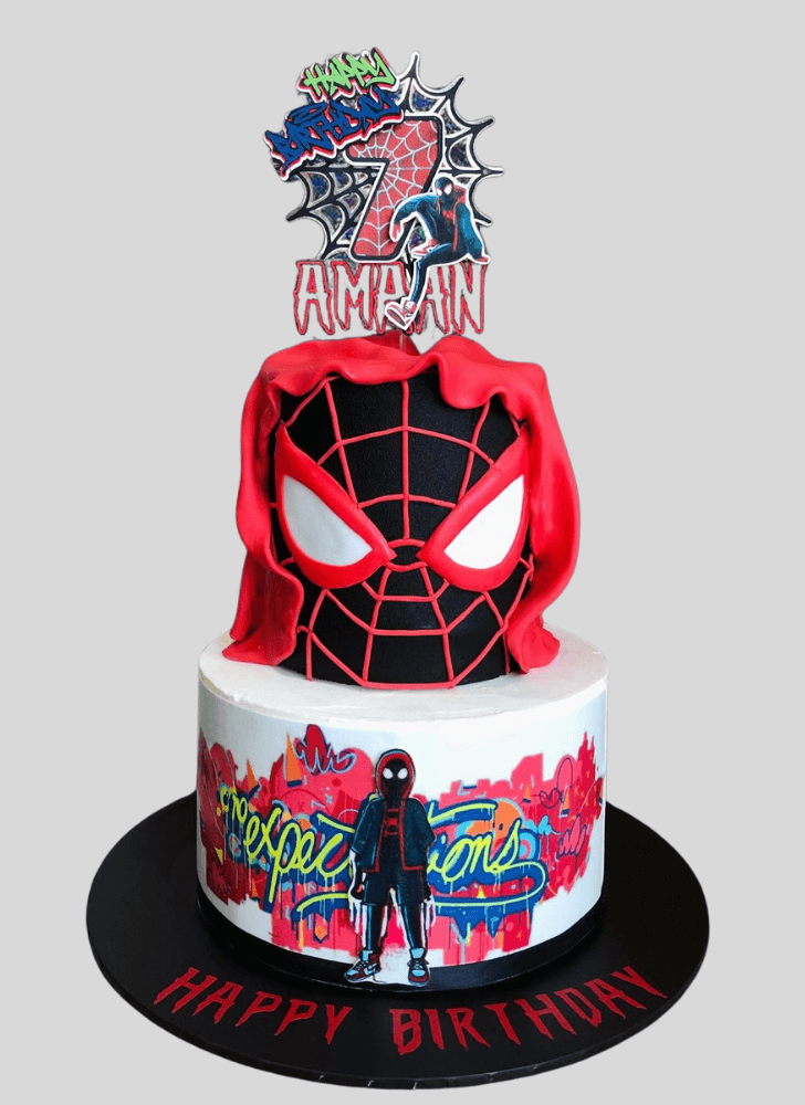 Admirable Miles Morales Cake Design