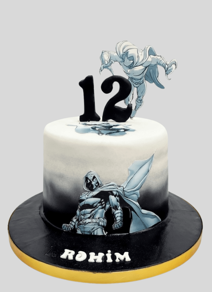 Shapely Moon Knight Cake