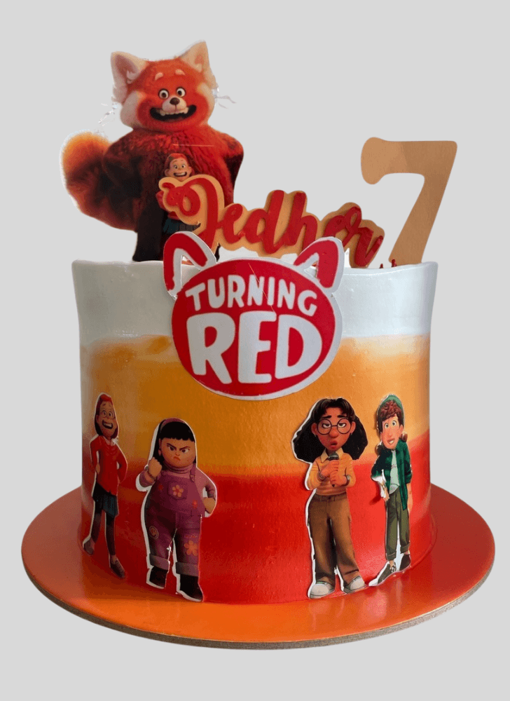 Captivating Turning Red Cake