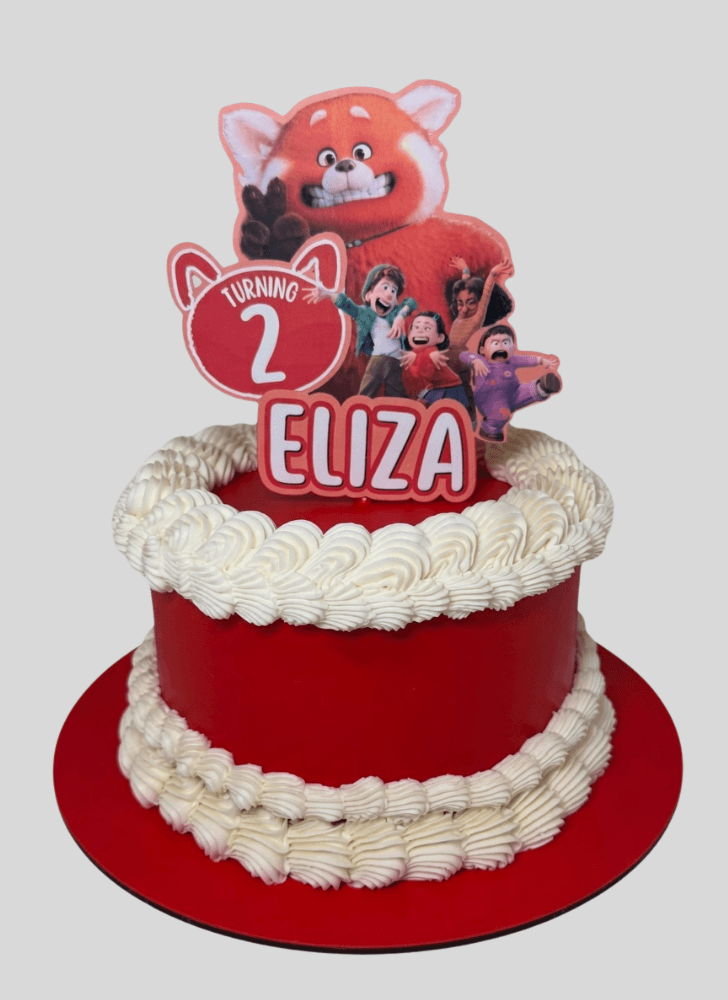 Elegant Turning Red Cake