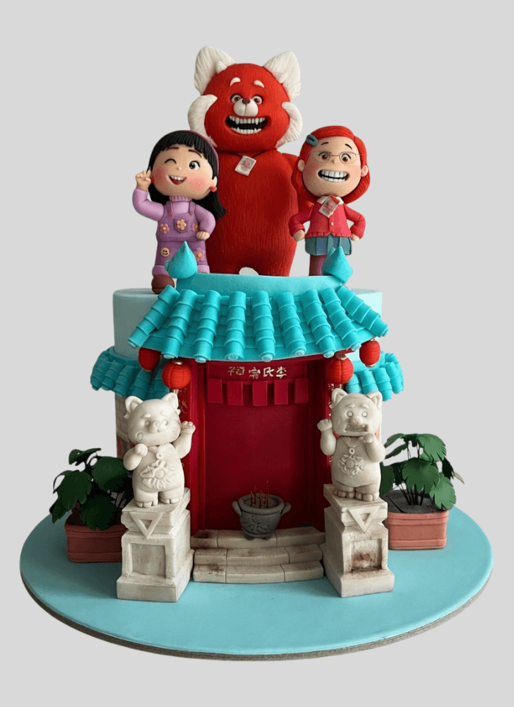 Enticing Turning Red Cake