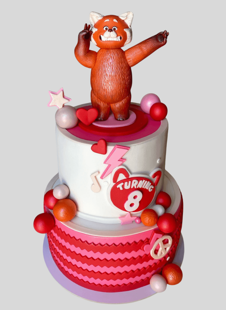 Inviting Turning Red Cake
