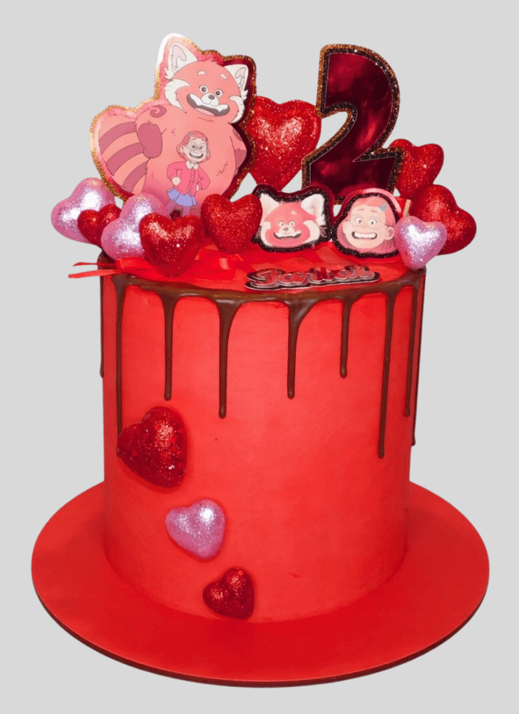 Wonderful Turning Red Cake Design