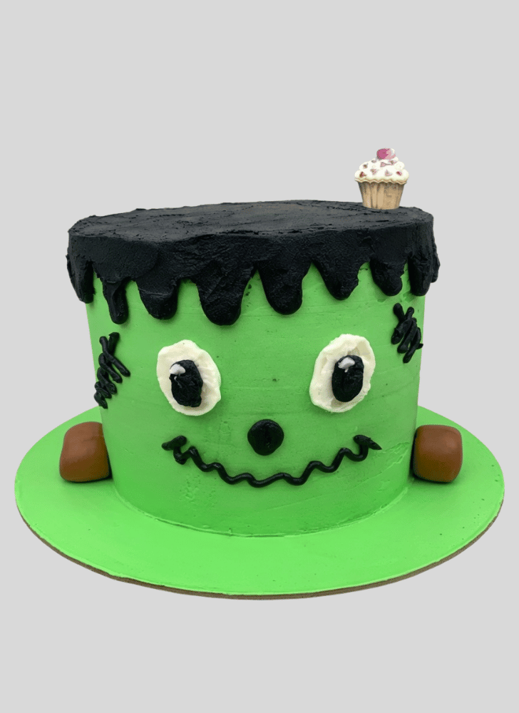 Cute Green Monster Cake