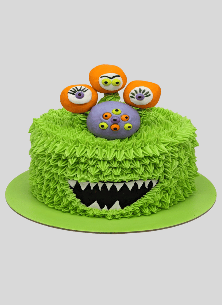 Inviting Green Monster Cake