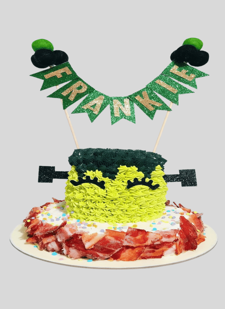 Pretty Green Monster Cake
