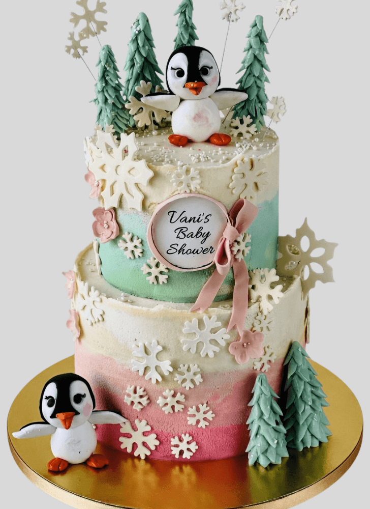 Adorable Penguin Cake
