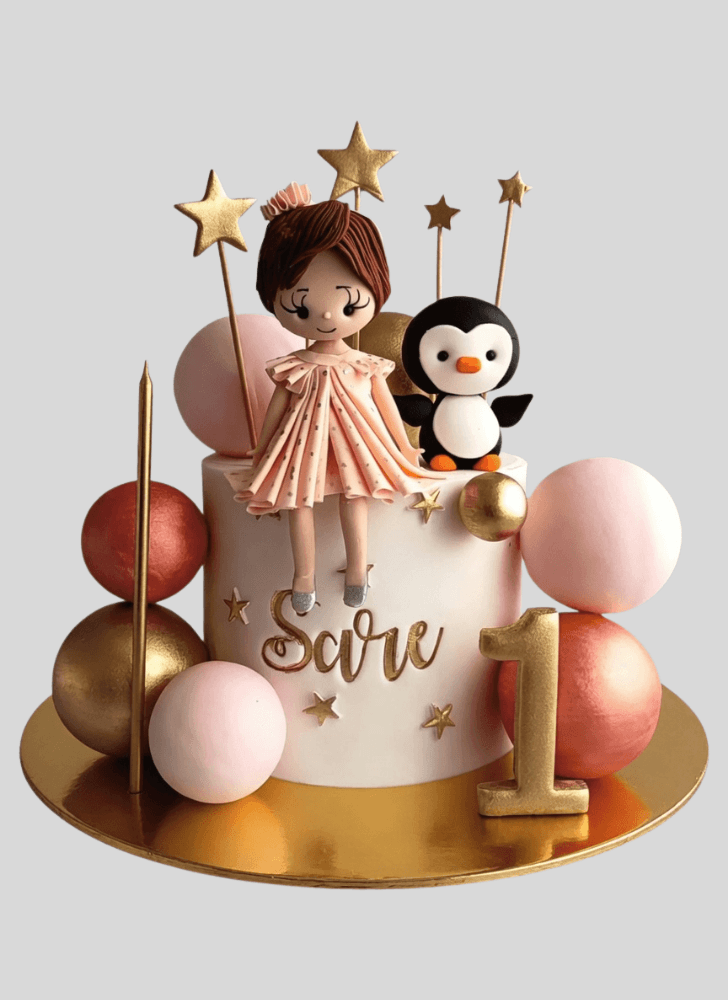 Charming Penguin Cake