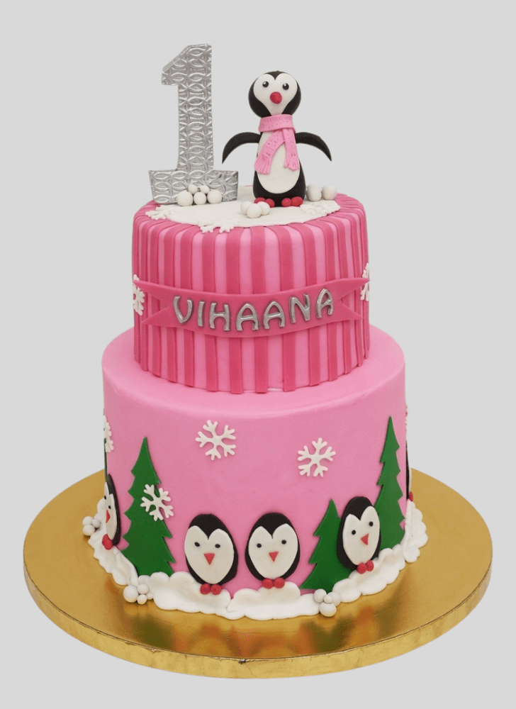 Cute Penguin Cake