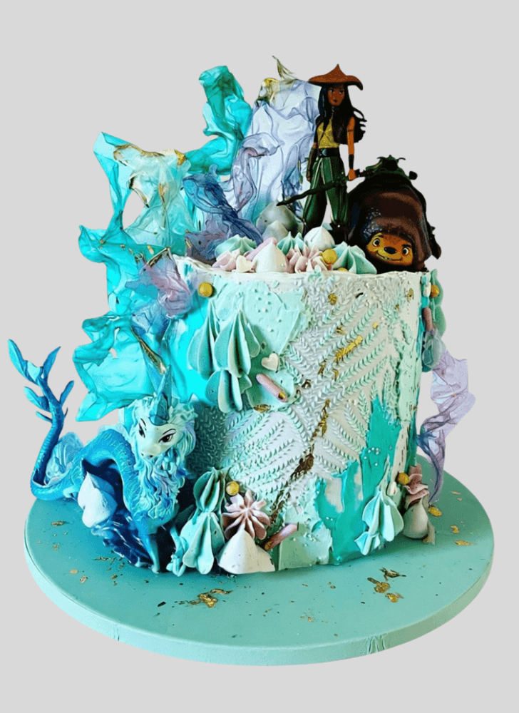 Lovely Raya and the Last Dragon Cake Design