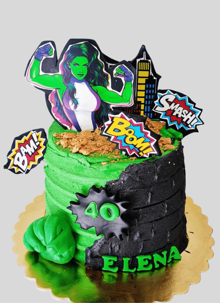 Adorable She-Hulk Cake