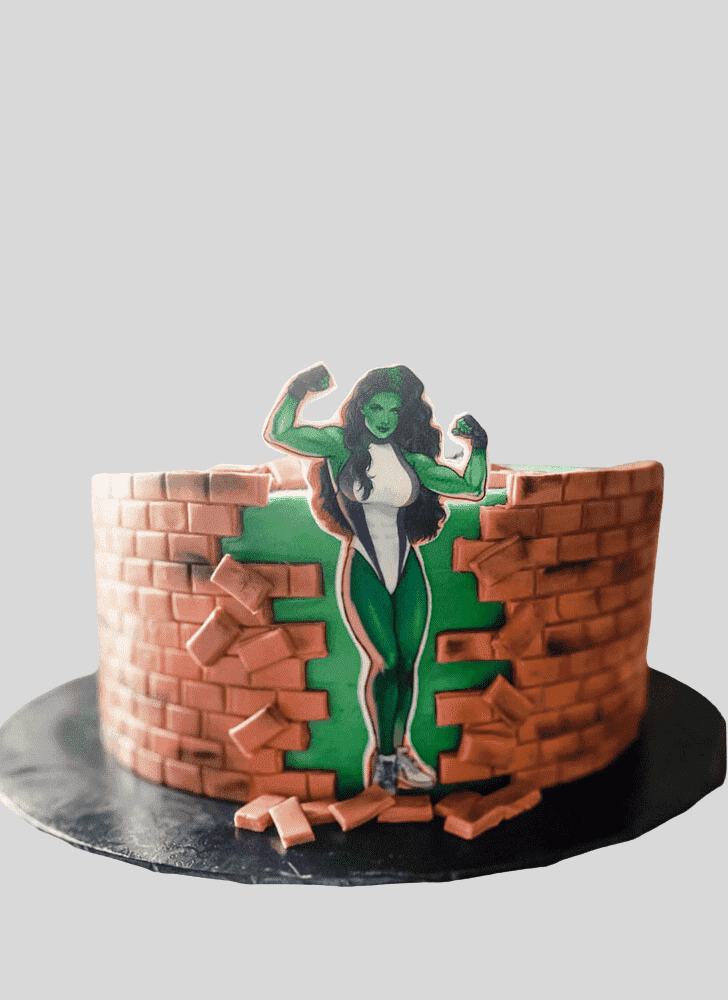 Bewitching She-Hulk Cake
