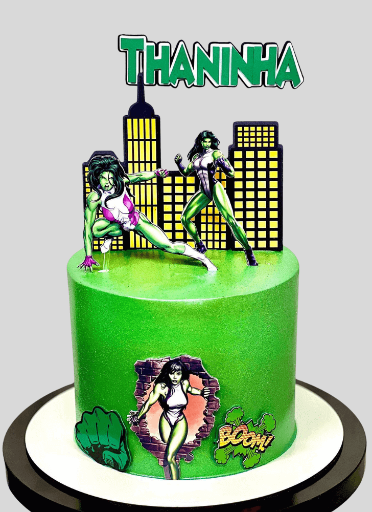 Elegant She-Hulk Cake