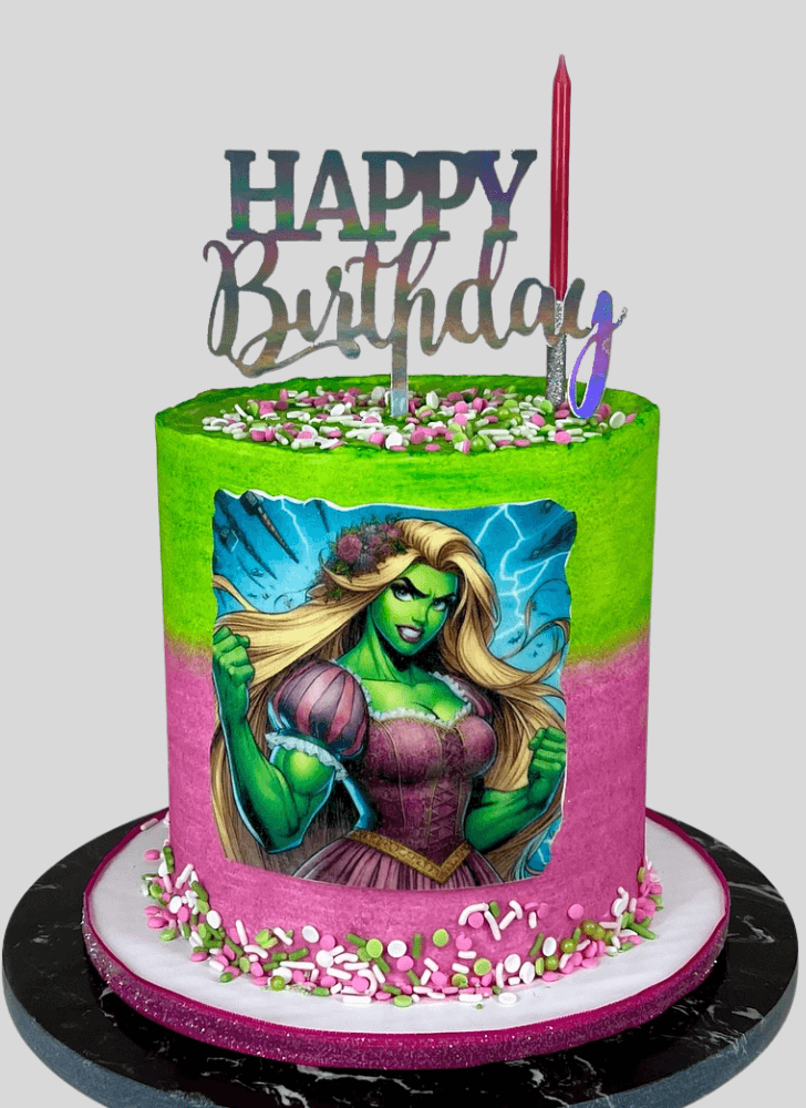 Enthralling She-Hulk Cake