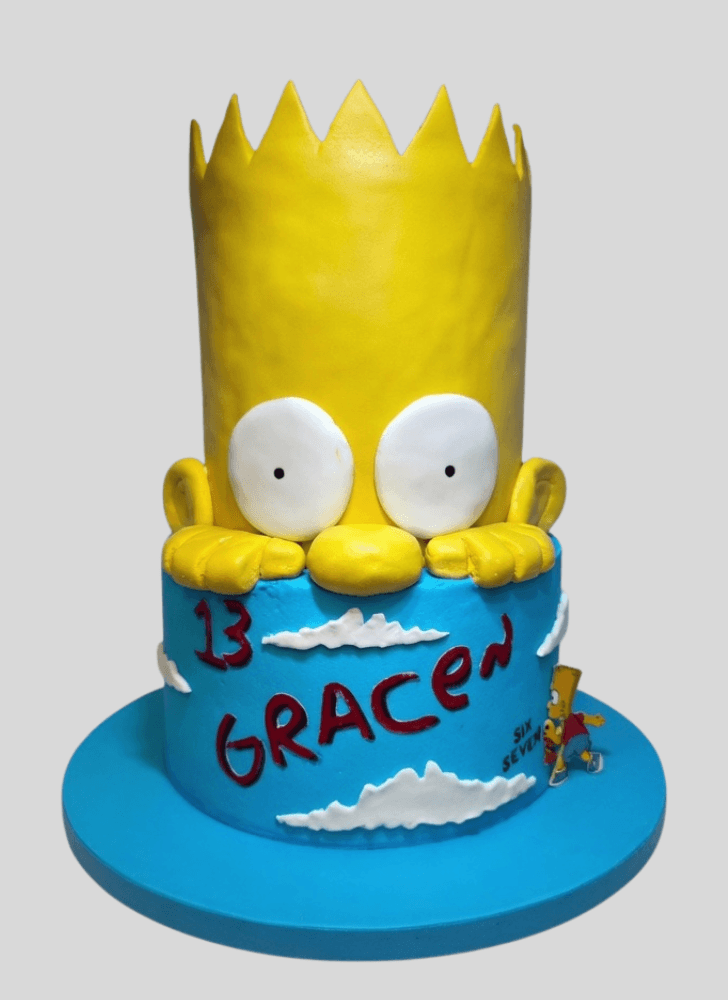 Alluring Bart Simpson Cake