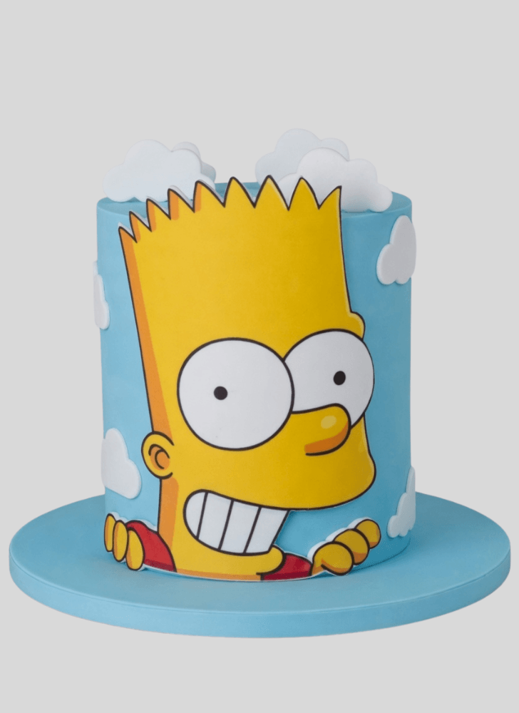 Appealing Bart Simpson Cake