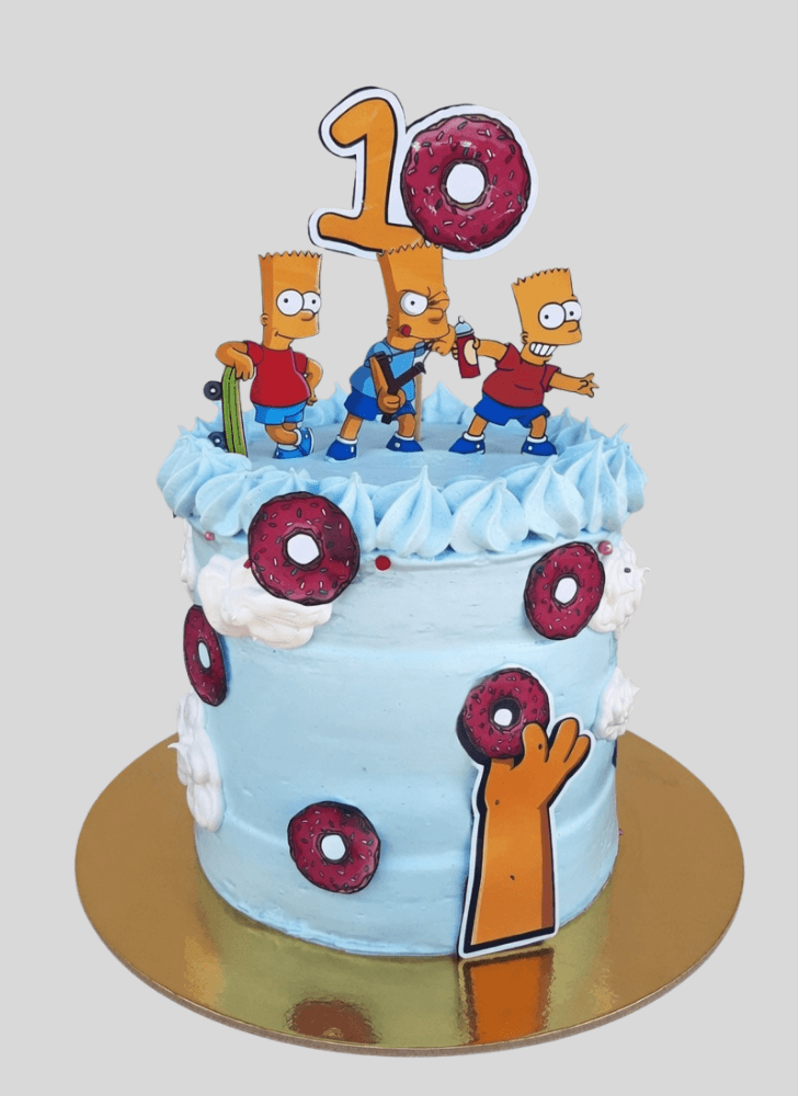 Charming Bart Simpson Cake