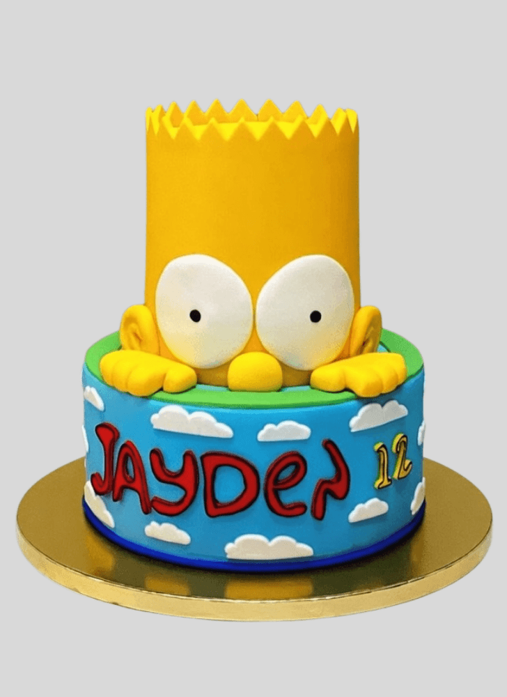 Excellent Bart Simpson Cake