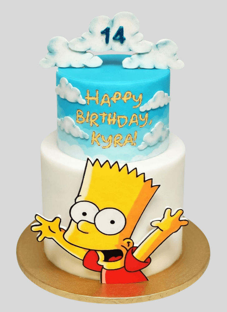 Ideal Bart Simpson Cake