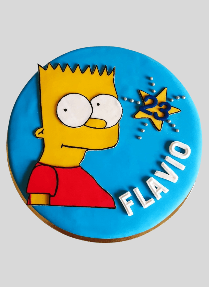 Inviting Bart Simpson Cake