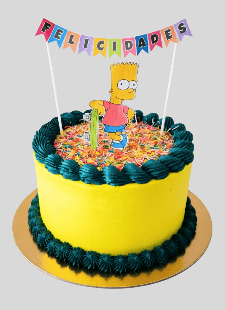 Mesmeric Bart Simpson Cake