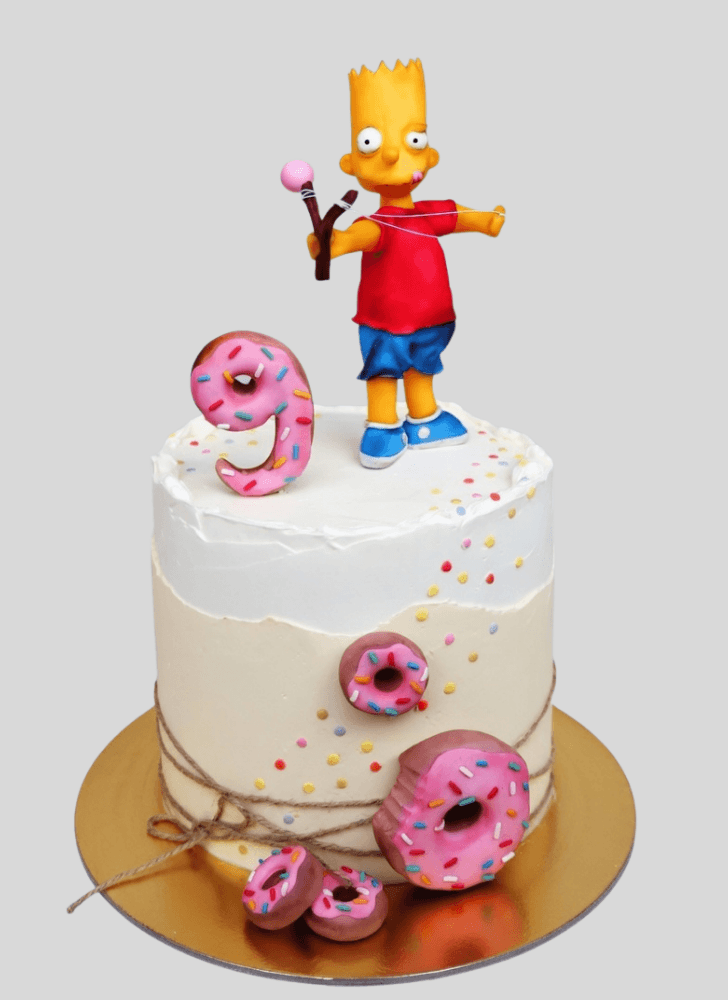 Wonderful Bart Simpson Cake Design