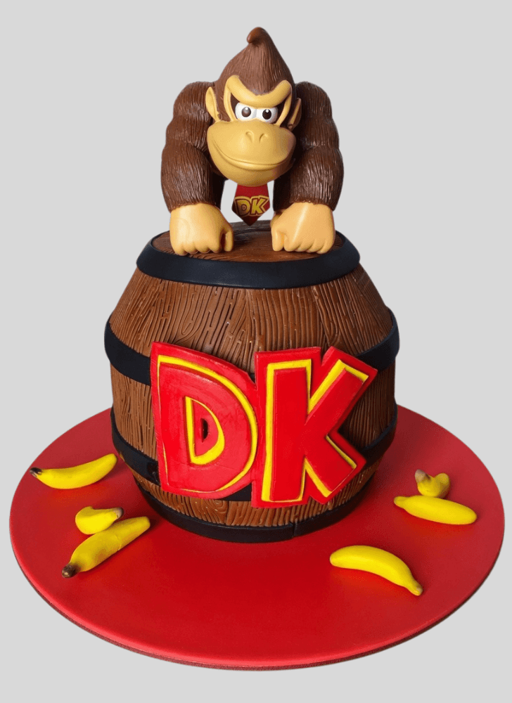 Admirable Donkey Kong Cake Design
