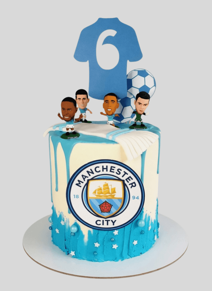 Delicate Manchester City Cake