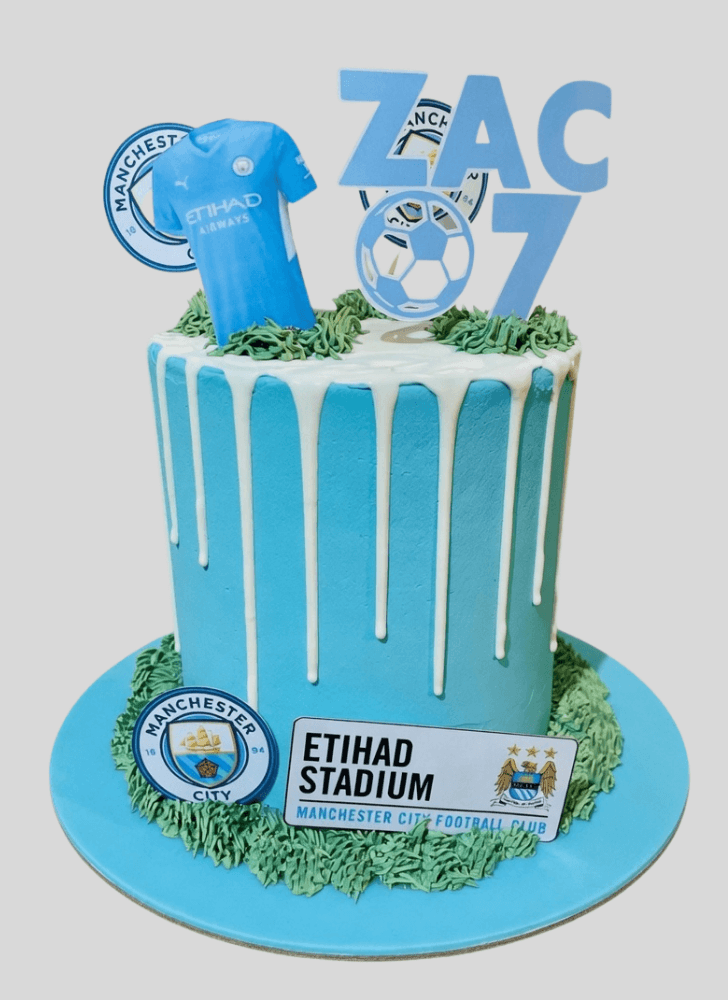 Elegant Manchester City Cake