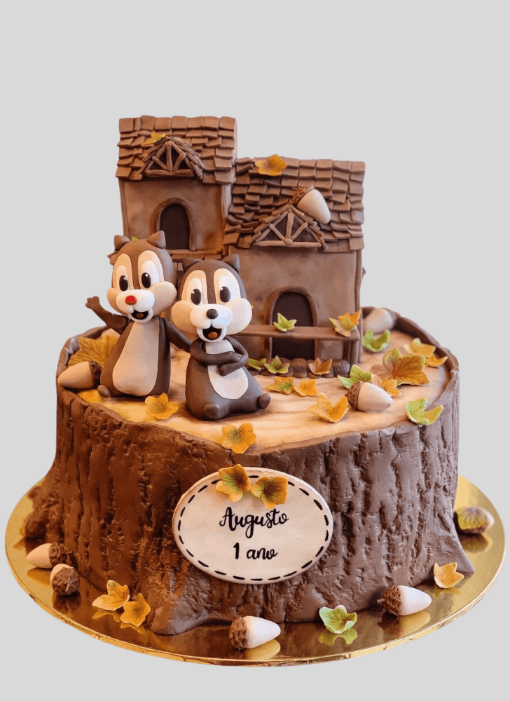 Adorable Chip and Dale Cake