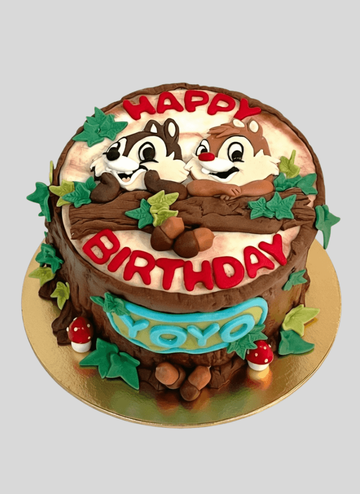 Pretty Chip and Dale Cake