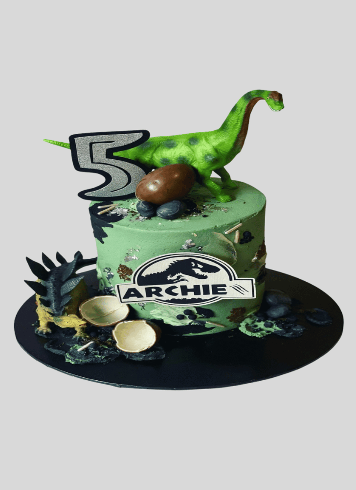 Charming Jurassic Park Cake
