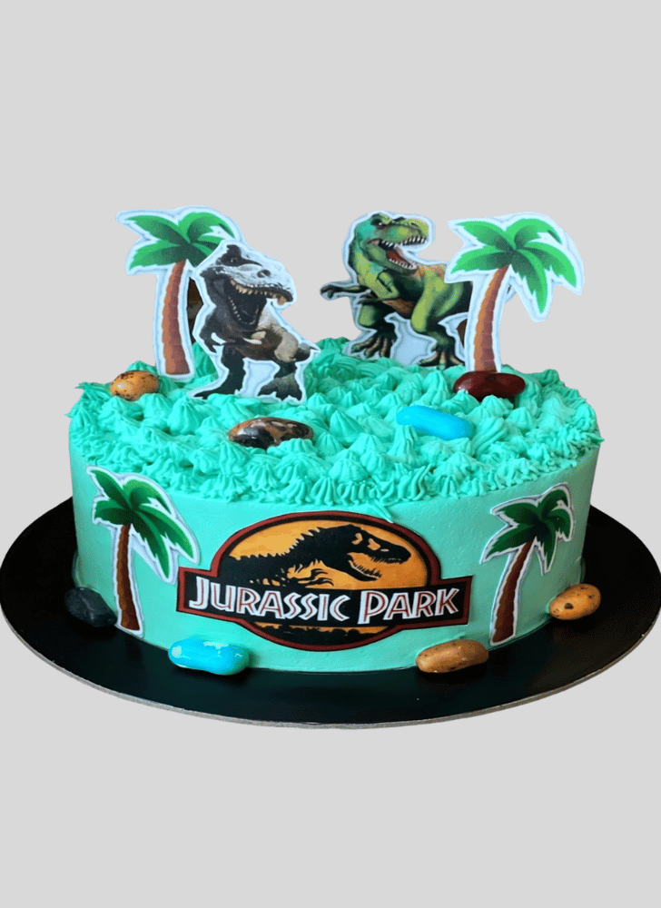 Delicate Jurassic Park Cake
