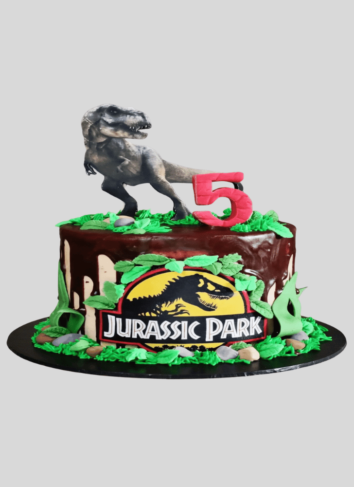Enticing Jurassic Park Cake