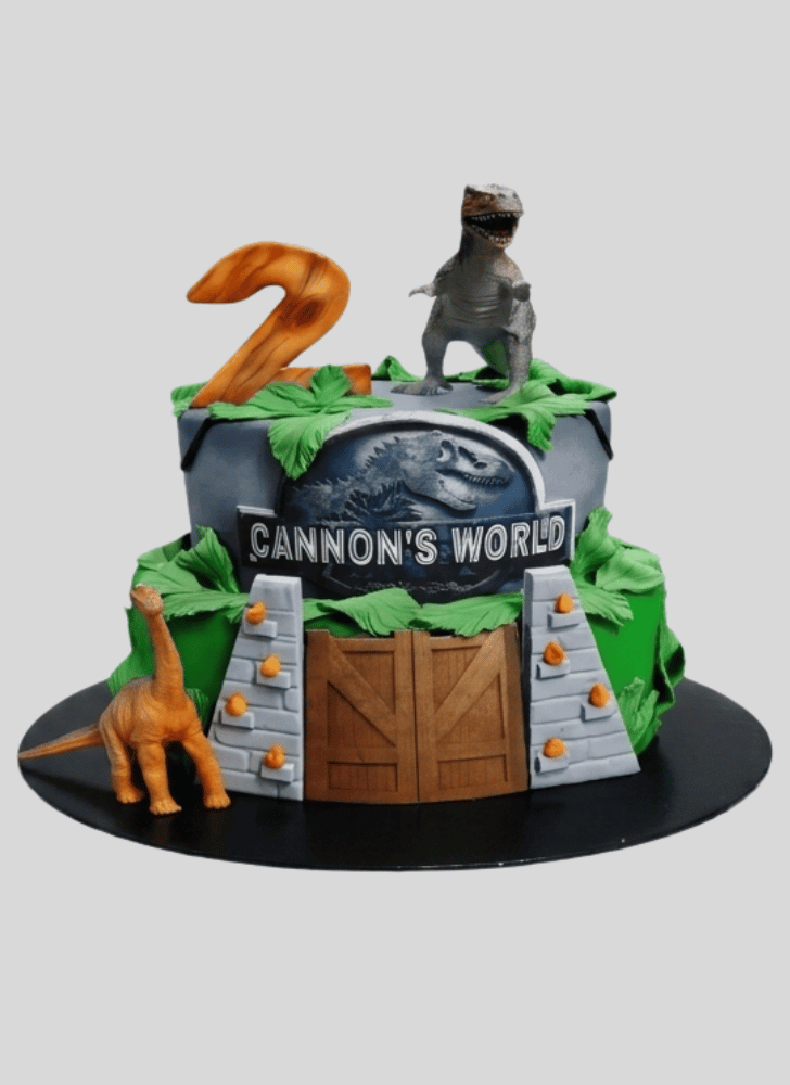 Fascinating Jurassic Park Cake